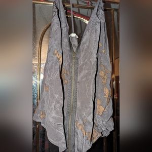 T strap zippered shirt